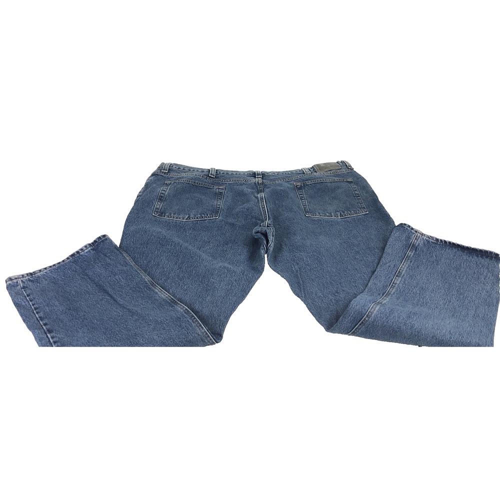 Diamond Gusset Men's Jean's 48x32 Blue‎ Medium Wash Cotton Straight USA Vintage